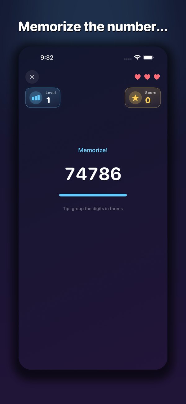 Memorize the number